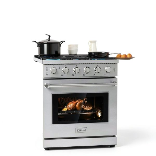 Empava 30 Inch Gas Range Stainless Steel Convection Oven-3