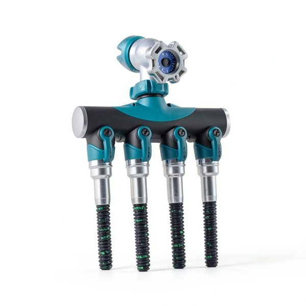 DBR Tech 4 Way Hose Splitter Zinc Metal Garden Water-4
