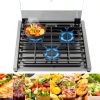 CAMPLUX RV Oven Stove Combo Stainless Steel Slide-In Design-2