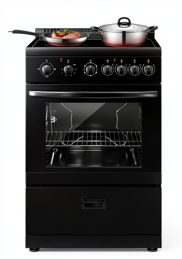 VEVOR 24 in Electric Range Oven Stainless Steel 4 Burners-0