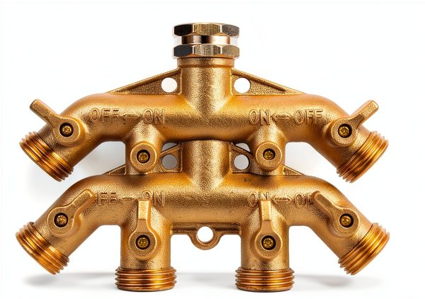 AuySier Brass 4 Way Garden Hose Splitter 3/4 Inch-2