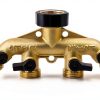 MAGGIFT Brass Hose Splitter 4 Way Adapter Solid Brass-1