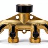 MAGGIFT Brass Hose Splitter 4 Way Adapter Solid Brass-2