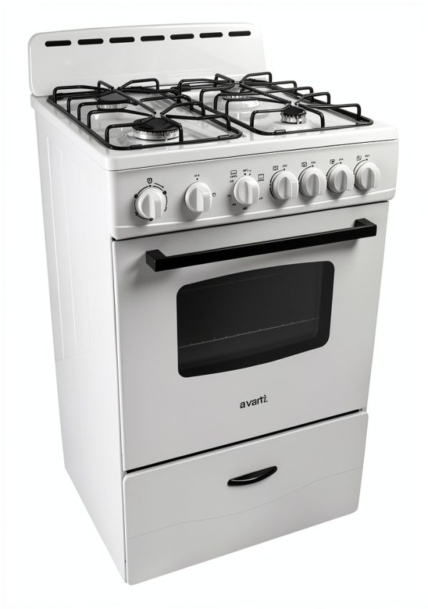 Avanti 24 Inch Gas Range Compact Freestanding Stainless-2