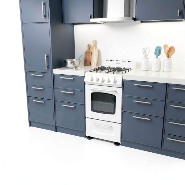 Avanti Gas Range White 4 Burner Compact Kitchen Appliance-1