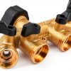 BILAL 4 Way Brass Hose Splitter 3/4 Inch NPT Thread-4