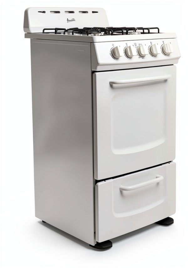 Avanti Gas Range White 4 Burner Compact Kitchen Appliance-7