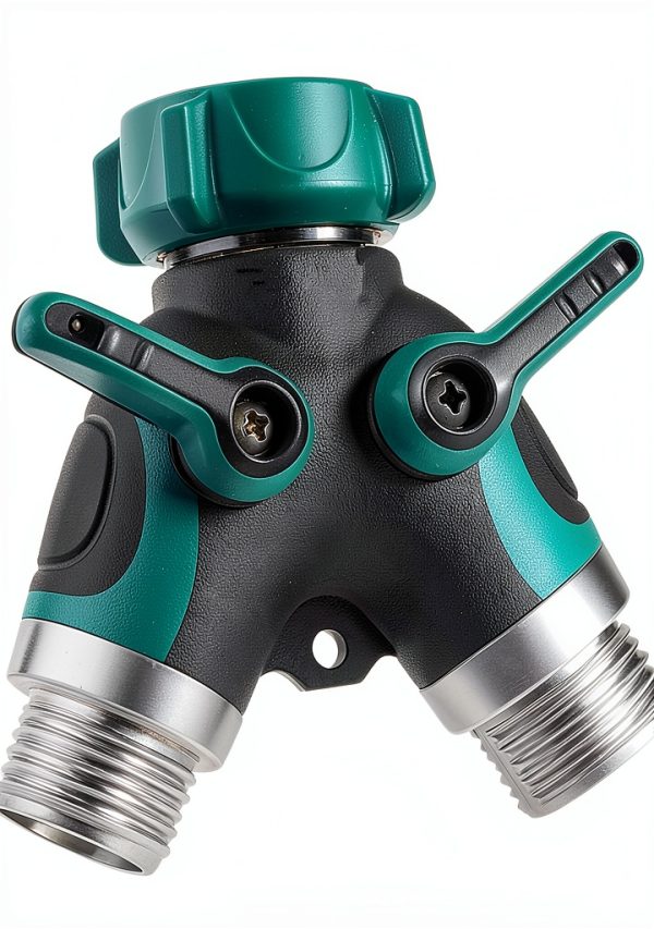 Garden Hose Splitter Sanpaint Zinc Alloy 2 Way Adapter-0