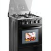 DGleyisu 60L Gas Range Black Freestanding Compact Kitchen-0