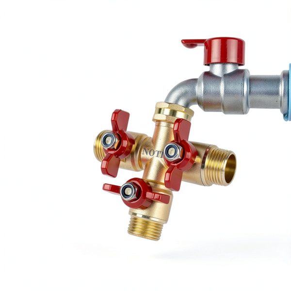 3 Way Hose Splitter Brass NOTDIS Garden Water Flow Connector-3