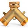 AuySier Brass Garden Hose Splitter 4 Way Durable Water-5