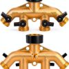 Sanpaint 4 Way Brass Garden Hose Splitter Adapter Valve-2
