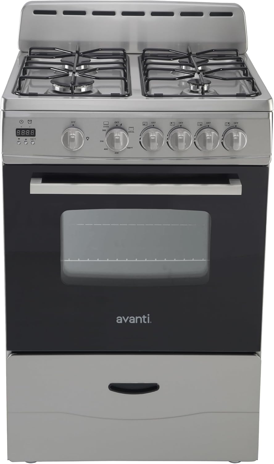 Avanti Gas Range in a compact kitchen setting