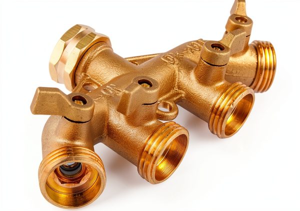 AuySier Brass 4 Way Garden Hose Splitter 3/4 Inch-4