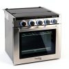 RecPro RV Stove Gas Range Freestanding Black Silver-4