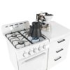 Avanti Gas Range White 4 Burner Compact Kitchen Appliance-4