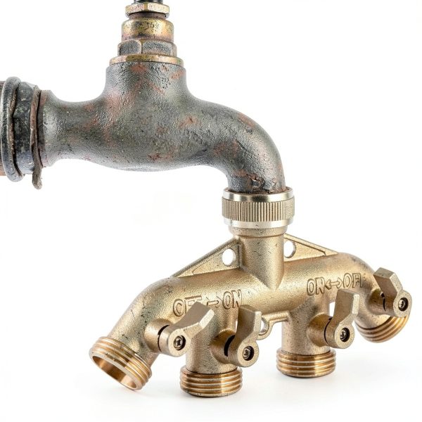 Garden Hose Splitter Triumpeek Brass ABS 4 Way Adapter-5
