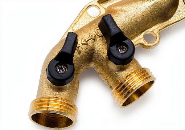 MAGGIFT Brass Hose Splitter 4 Way Adapter Solid Brass-4