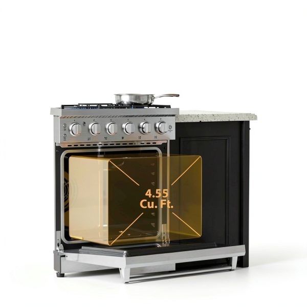 Empava 30 Inch Gas Range Stainless Steel Convection Oven-5