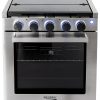 RecPro RV Stove Gas Range Freestanding Black Silver-8