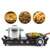 Techwood Ceramic Cooktop Portable Double Burner Electric-1