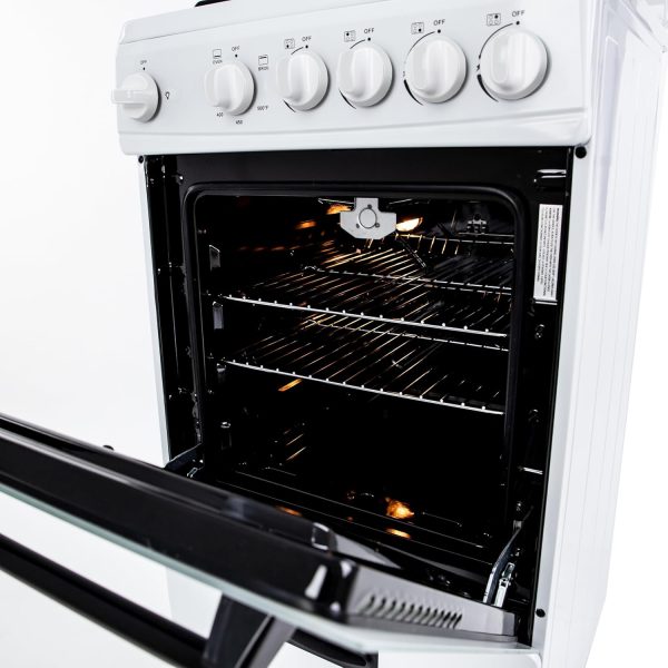 Avanti Gas Range Compact Freestanding 4 Burners White Black-3