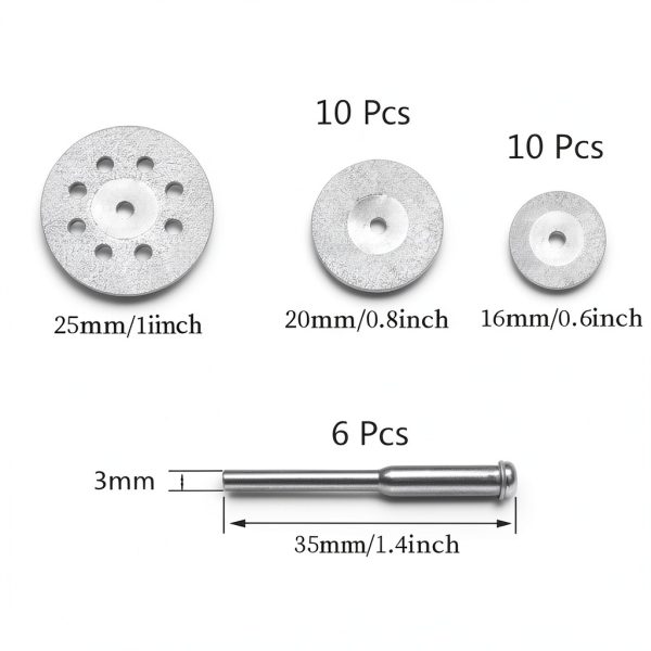 Hamineler Diamond Cutting Wheel 25mm 3mm Shank for Rotary Tools-1