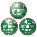 Diamond Cutting Wheel Jtex 4 Inch Metal Blade 3 Pack Durable 5000 Cuts-0