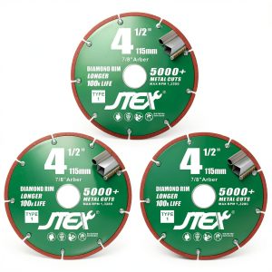 Diamond Cutting Wheel Jtex 4 Inch Metal Blade 3 Pack Durable 5000 Cuts-0