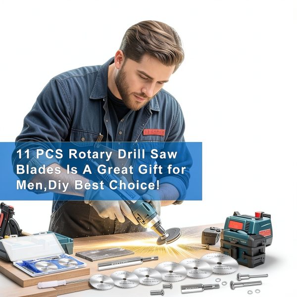 Auxiren Rotary Drill Saw Kit with 6 HSS Wheels and Multi Shank-2