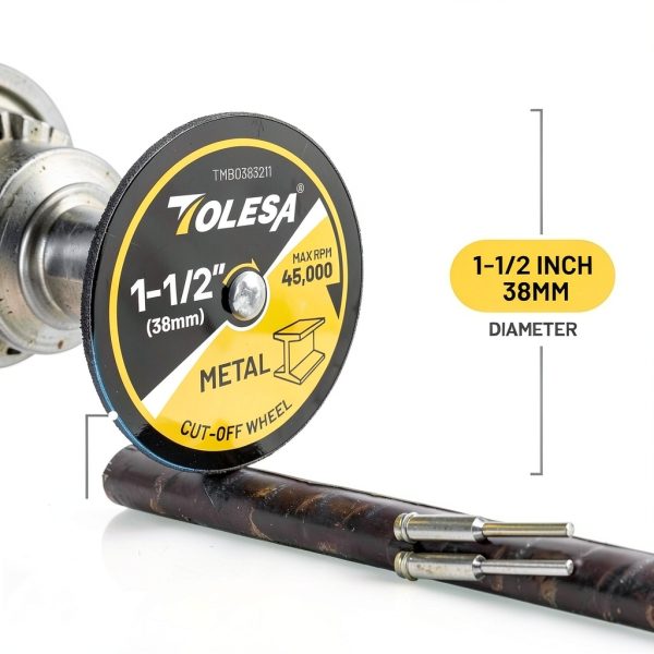 TOLESA 1-1/2" Cutting Wheel Set for Rotary Tools – Fiberglass-2