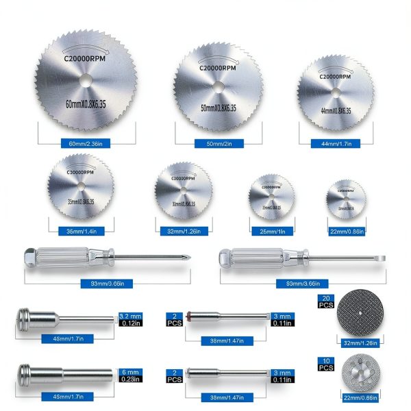 Cutting Wheel Set 45 Piece Rotary Kit by gupawix with Diamond Wheels-1