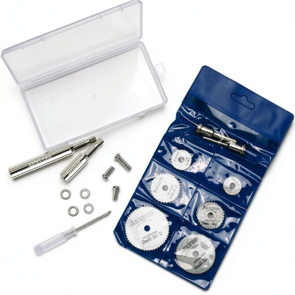 Auxiren Rotary Drill Saw Kit with 6 HSS Wheels and Multi Shank-6