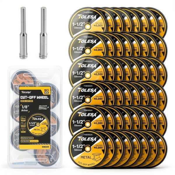 TOLESA 1-1/2" Cutting Wheel Set for Rotary Tools – Fiberglass-0