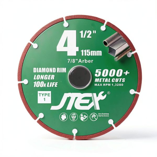 Diamond Cutting Wheel Jtex 4 Inch Metal Blade 3 Pack Durable 5000 Cuts-1