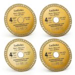 Ladinka 4‑Pack Diamond Cutting Blades 4.5" 7/8" Arbor Set-0