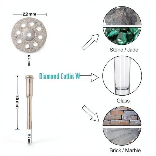 APORO Rotary Cutting Wheels Set 10pcs Speed Steel Diamond Mini Blades-2