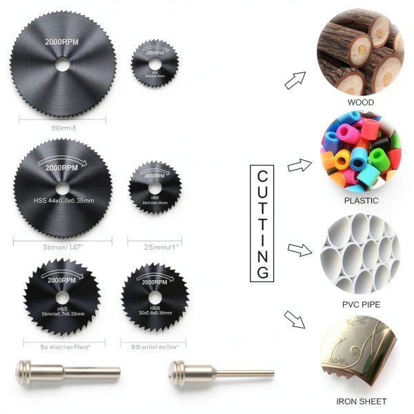 APORO Rotary Cutting Wheels Set 10pcs Speed Steel Diamond Mini Blades-1