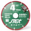 Diamond Cutting Wheel Jtex 4 Inch Metal Blade 3 Pack Durable 5000 Cuts-3