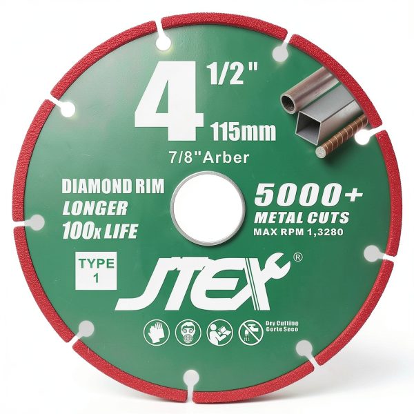 Diamond Cutting Wheel Jtex 4 Inch Metal Blade 3 Pack Durable 5000 Cuts-3