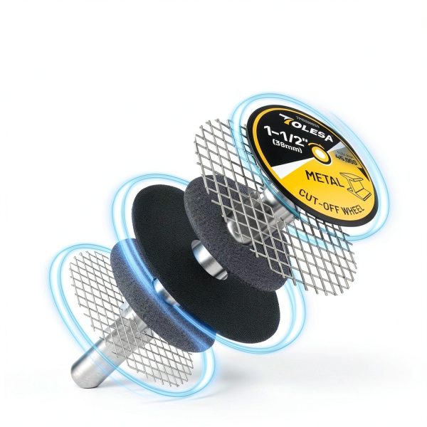 TOLESA 1-1/2" Cutting Wheel Set for Rotary Tools – Fiberglass-1