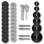 FOTYBEI Cutting Wheels Kit 10 Diamond, 10 Resin, 6 HSS Blades-0