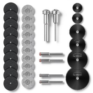 FOTYBEI Cutting Wheels Kit 10 Diamond, 10 Resin, 6 HSS Blades-0