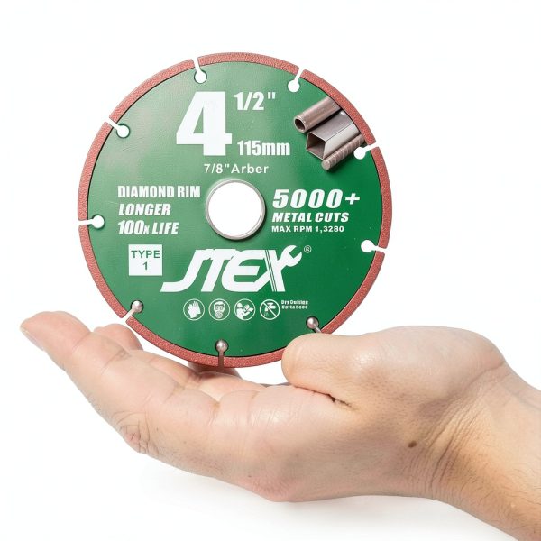 Diamond Cutting Wheel Jtex 4 Inch Metal Blade 3 Pack Durable 5000 Cuts-2