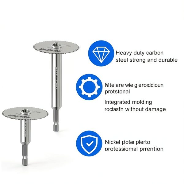 Auxiren Rotary Drill Saw Kit with 6 HSS Wheels and Multi Shank-3