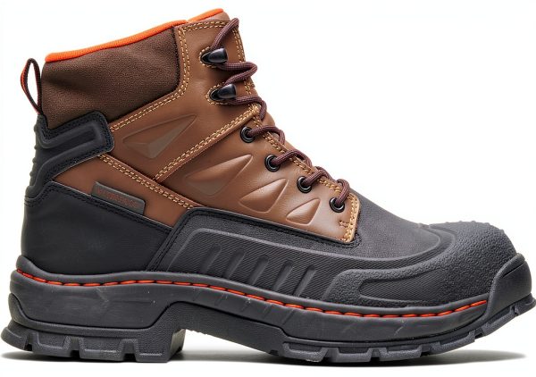 HyTest Men's Brown, Comp Toe, EH, Waterproof, Insulated, 6 Inch Boot-1