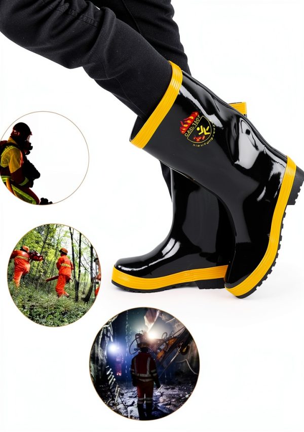 Safety Boots Fire Fighting Rubber Non‑Slip High‑Temp Steel‑Plate-5