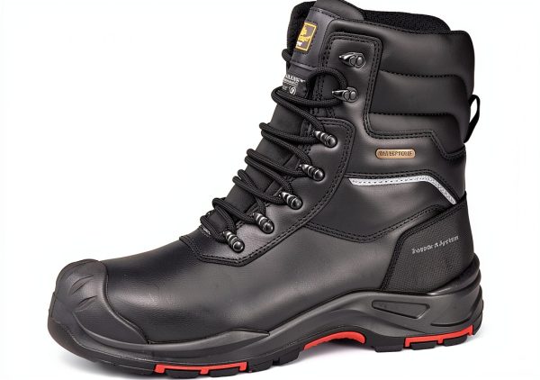 Men's Waterproof Leather Safety Boot SAFETOE 8in Composite Toe-0