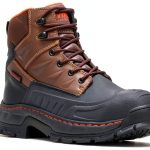 HyTest Men's Brown, Comp Toe, EH, Waterproof, Insulated, 6 Inch Boot-0