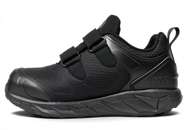 Hoss Men's Buster Low Hook-and-Loop Fire Safety Shoe Black 13 X-Wide-1